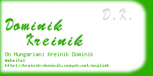 dominik kreinik business card